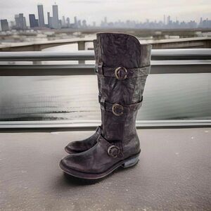 Ariat Women's Strappy Buckle Tall Western Boot US 7.5 B Side Zip Western Boots